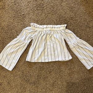 off the shoulder cropped top